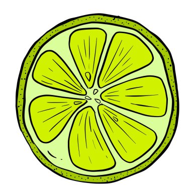 Çizgi film İllüstrasyonu Meyve Dilimi Portakal Elması Limonu veya Limon Vektörü