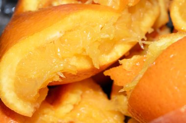 Sıkışmış Ezilmiş Portakal Meyvesi Meyve Suyu