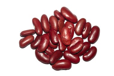 Beyaz Arkaplanda Kurutulmuş Fasulye Kırmızı Böbreği Kapatın