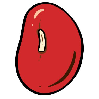 Kurutulmuş Fasulye Karakteri Böbrek Mung veya Pinto Pulse Vegan Vektör Maskotu