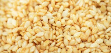 Susam tohumlarının makro kapatma arkaplanı
