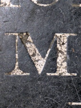 Sıkıntılı Durum Tipografisi ile Yazılan Kelimeler Fidye Mektubu M 'yi Buldu