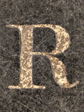 Sıkıntılı Durum Tipografisi ile Yazılan Kelimeler Fidye Mektubu R 'yi Buldu