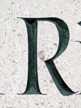 Sıkıntılı Durum Tipografisi ile Yazılan Kelimeler Fidye Mektubu R 'yi Buldu