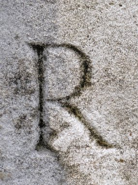 Sıkıntılı Durum Tipografisi ile Yazılan Kelimeler Fidye Mektubu R 'yi Buldu