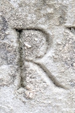 Sıkıntılı Durum Tipografisi ile Yazılan Kelimeler Fidye Mektubu R 'yi Buldu