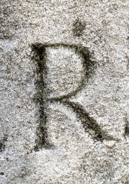 Sıkıntılı Durum Tipografisi ile Yazılan Kelimeler Fidye Mektubu R 'yi Buldu