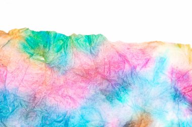 Dokulu Tie-Boyalı Suluboya Gökkuşağı Boya Arkaplanı