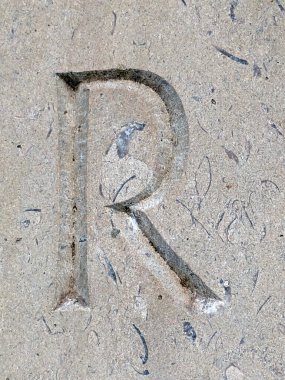 Sıkıntılı Durum Tipografisi ile Yazılan Kelimeler Fidye Mektubu R 'yi Buldu