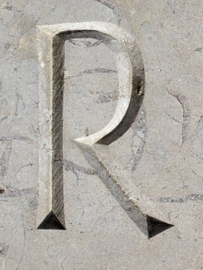 Sıkıntılı Durum Tipografisi ile Yazılan Kelimeler Fidye Mektubu R 'yi Buldu