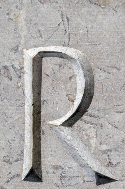 Sıkıntılı Durum Tipografisi ile Yazılan Kelimeler Fidye Mektubu R 'yi Buldu