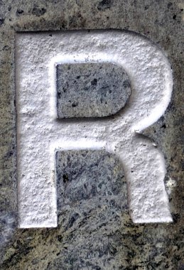 Sıkıntılı Durum Tipografisi ile Yazılan Kelimeler Fidye Mektubu R 'yi Buldu