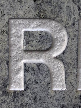 Sıkıntılı Durum Tipografisi ile Yazılan Kelimeler Fidye Mektubu R 'yi Buldu