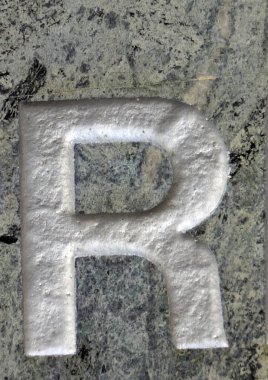 Sıkıntılı Durum Tipografisi ile Yazılan Kelimeler Fidye Mektubu R 'yi Buldu