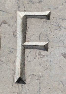 Sıkıntılı Durum Tipografisi ile Yazılan Kelimeler Fidye Harfi F bulundu