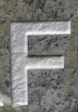 Sıkıntılı Durum Tipografisi ile Yazılan Kelimeler Fidye Harfi F bulundu