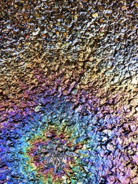 Petrol Kirliliği Metalik Gökkuşağı Benzin Sızıntısı