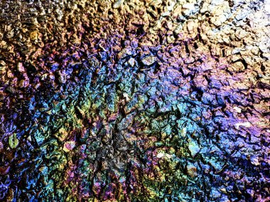 Petrol Kirliliği Metalik Gökkuşağı Benzin Sızıntısı