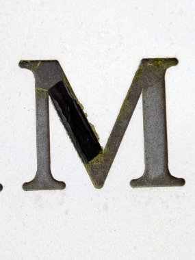 Sıkıntılı Durum Tipografisi ile Yazılan Kelimeler Fidye Mektubu M 'yi Buldu