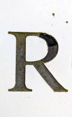 Sıkıntılı Durum Tipografisi ile Yazılan Kelimeler Fidye Mektubu R 'yi Buldu