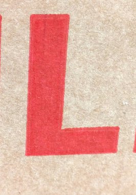 Sıkıntılı Durum Tipografisi ile Yazılan Sözcükler Bulundu L Harfi