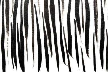 Beyaz Arkaplan Zebra Derisi Barkod Şeklinde Kalın Mürekkep Kalemi Siyah Çizgiler