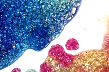 Tatlı Şekerli Sıvı Kristal Parçası Kapalı Granüle Molekül Şekerlemesi Şekeri