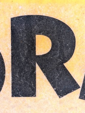 Sıkıntılı Durum Tipografisi ile Yazılan Kelimeler Fidye Mektubu R 'yi Buldu