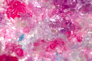 Şeker Uydu Kristali Parçası Yakın Kapalı Molekül Şekerlemesi Arkaplanı