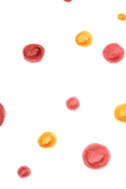 Polka Noktası Benekli Çember Çocuksu Keçeli Kalem Ucu Gökkuşağı Arkaplanında