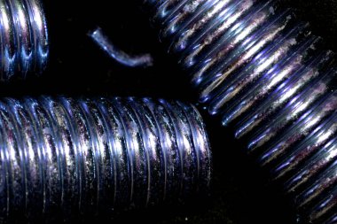 Soyut Endüstriyel Dar Yara Sarmalı Bahar Girdabı Metali Yakın plan