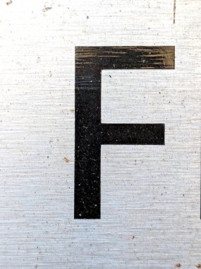 Sıkıntılı Durum Tipografisi ile Yazılan Kelimeler Fidye Harfi F bulundu