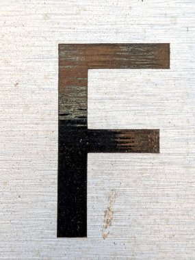 Sıkıntılı Durum Tipografisi ile Yazılan Kelimeler Fidye Harfi F bulundu