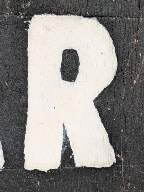 Sıkıntılı Durum Tipografisi ile Yazılan Kelimeler Fidye Mektubu R 'yi Buldu