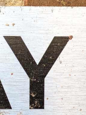 Sıkıntılı Durum Tipografisi ile Yazılan Kelimeler Fidye Mektubu Y 'yi Buldu