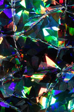 Canlı Holografik Geometrik Parıltılı Soyut Bilimsel Metalik Arkaplan