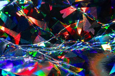 Canlı Holografik Geometrik Parıltılı Soyut Bilimsel Metalik Arkaplan