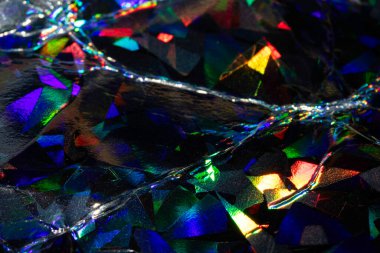 Canlı Holografik Geometrik Parıltılı Soyut Bilimsel Metalik Arkaplan