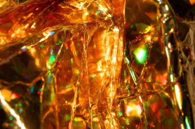 Canlı Holografik Geometrik Parlak Soyut Bilimsel Metalik Arkaplan