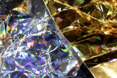 Canlı Holografik Geometrik Parlak Soyut Bilimsel Metalik Arkaplan