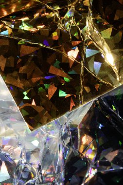 Canlı Holografik Geometrik Parlak Soyut Bilimsel Metalik Arkaplan