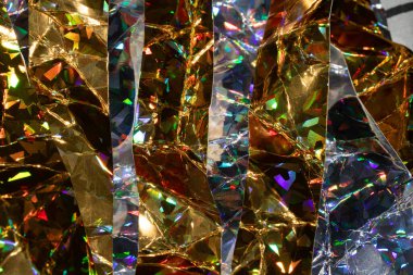 Canlı Metalik Tinstle Festive Geometric Bilimkurgu Soyut Şekiller Arkaplan İçin Parlıyor