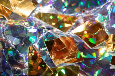 Canlı Metalik Tinstle Festive Geometric Bilimkurgu Soyut Şekiller Arkaplan İçin Parlıyor