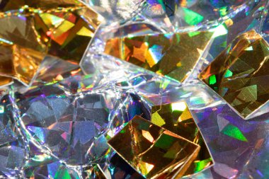 Canlı Metalik Tinstle Festive Geometric Bilimkurgu Soyut Şekiller Arkaplan İçin Parlıyor