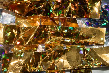 Canlı Metalik Tinstle Festive Geometric Bilimkurgu Soyut Şekiller Arkaplan İçin Parlıyor