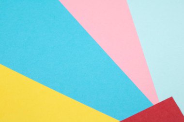 Basit Kağıt Kart Birincil Rengi Çok Renkli Gökkuşağı Sakin Arkaplanındaki Geometrik Şekiller