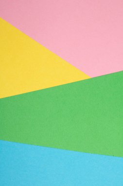 Basit Kağıt Kart Birincil Rengi Çok Renkli Gökkuşağı Sakin Arkaplanındaki Geometrik Şekiller