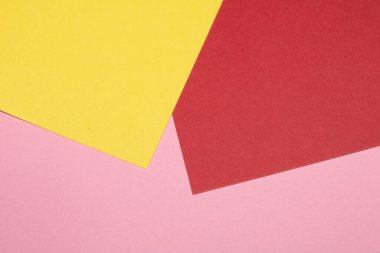 Basit Kağıt Kart Birincil Rengi Çok Renkli Gökkuşağı Sakin Arkaplanındaki Geometrik Şekiller