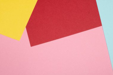 Basit Kağıt Kart Birincil Rengi Çok Renkli Gökkuşağı Sakin Arkaplanındaki Geometrik Şekiller