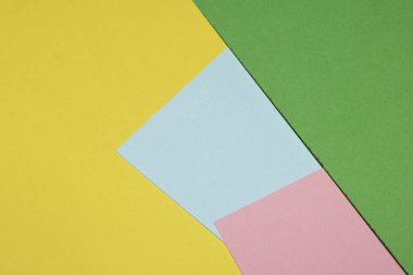 Basit Kağıt Kart Birincil Rengi Çok Renkli Gökkuşağı Sakin Arkaplanındaki Geometrik Şekiller